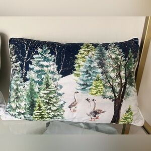 Winter Forest Decorative Lumbar Pillows- Michel design works